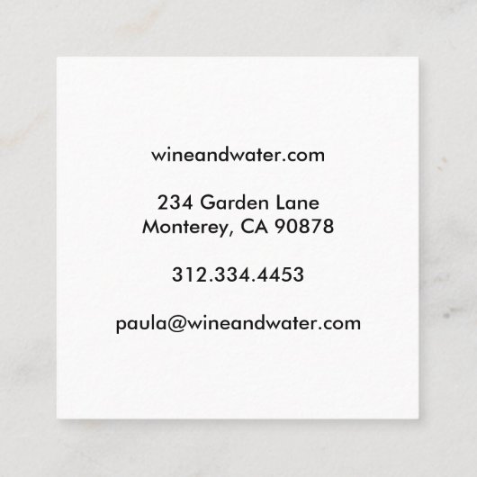 Mission Bells California Foto Reisen Tourismus Quadratische Visitenkarte (Rückseite)