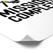 Mission Complete Ukraine Funny Quote  Poster (Ecke)
