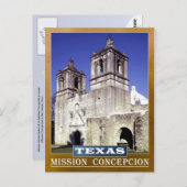 Mission Concepción in San Antonio, Texas Postkarte (Vorne/Hinten)