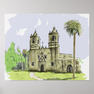 Mission Concepción San Antonio Texas Poster