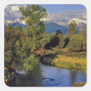 Mission Creek im National Bison Range in Quadratischer Aufkleber