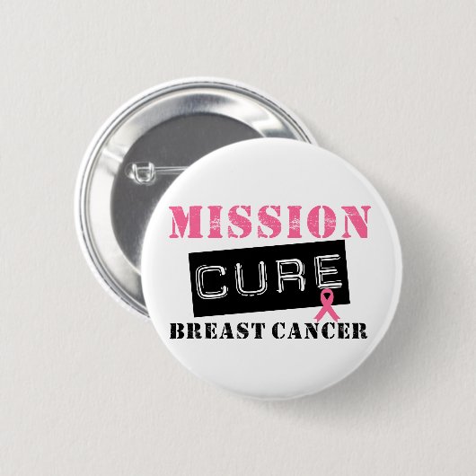 Mission Cure Breast Cancer Button (Vorne & Hinten)