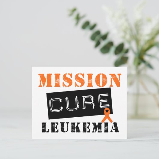 Mission Cure Leukemia Postkarte (Stehend Vorderseite)