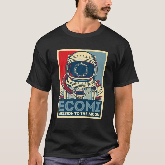 Mission der Ecomi zum OMI-Krypto des Mondes Astron T-Shirt (Vorderseite)