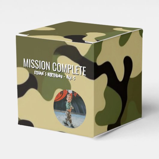 Mission der Grünen, Braun und Tan-Camouflage abges Geschenkschachtel (Vorderseite)