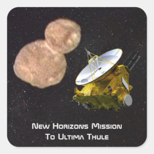Mission der neuen Horizonte nach Ultima Thule Quadratischer Aufkleber