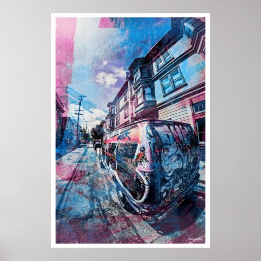 Mission District Graffiti Rocks the van in SanFran Poster (Vorne)