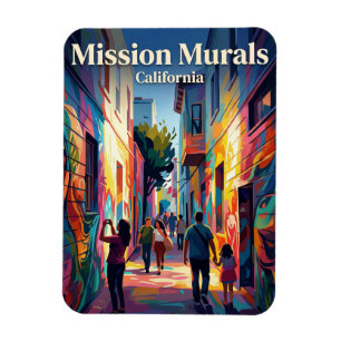 Mission District-Wandmalereien in der Balmy Alley  Magnet