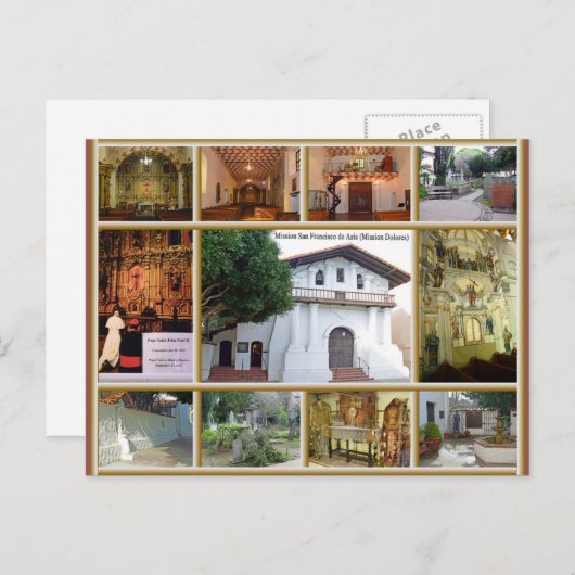 Mission Dolores Postkarte (Vorne/Hinten)