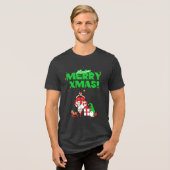 Mission: Frohe Weihnachten! Tri-Blend Shirt (Vorderseite voll)