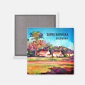 Mission Historischer Park Santa Barbara CA Magnet (Vorderseite/Rückseite)