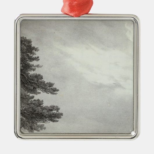 Mission in Kalifornien Silbernes Ornament (Vorne)