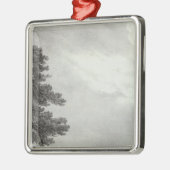 Mission in Kalifornien Silbernes Ornament (Links)