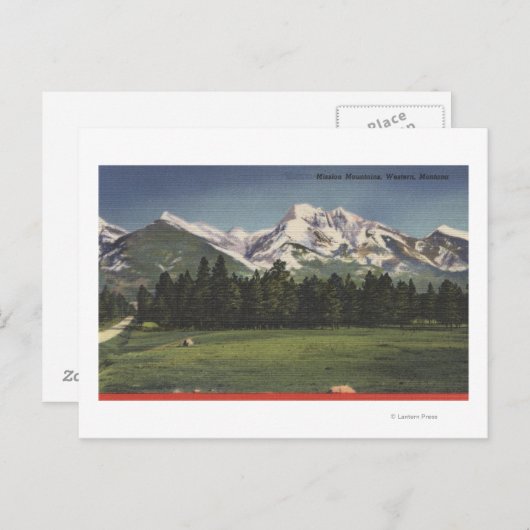 Mission Mountain View in MontanaMontana Postkarte (Vorne/Hinten)