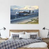 Mission Over Normandie von William S. Phillips Pri Leinwanddruck (Insitu (Schlafzimmer))