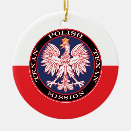 Mission Polnisch Texan Keramik Ornament (Vorne)
