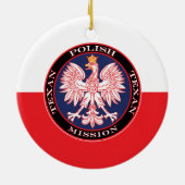 Mission Polnisch Texan Keramik Ornament (Hinten)