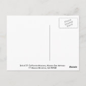 Mission San Antonio Postkarte (Rückseite)