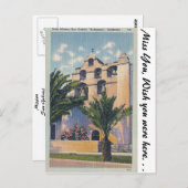 Mission San Gabriel, Kalifornien Postkarte (Vorne/Hinten)
