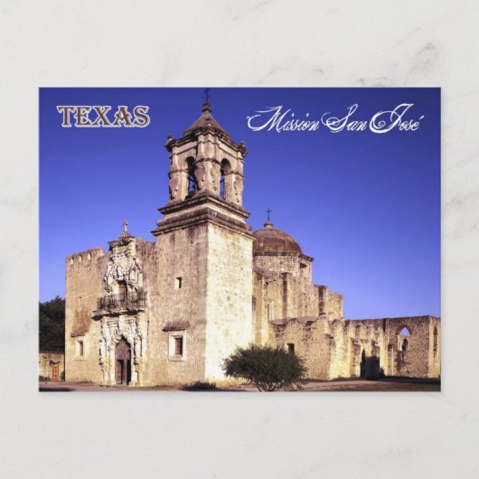 Mission San José, San Antonio, Texas Postkarte (Vorderseite)