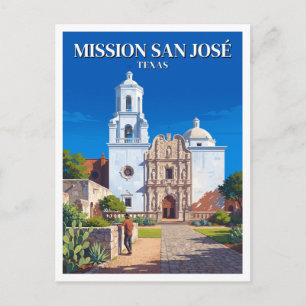Mission San José San Antonio Texas Reise-Souvenir Postkarte