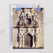 Mission San Jose, Texas - aufwändige Fassade Postkarte (Vorne/Hinten)