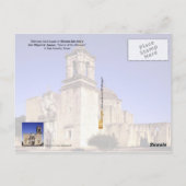 Mission San Jose, Texas - aufwändige Fassade Postkarte (Rückseite)