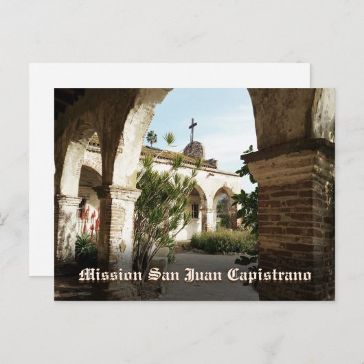 Mission San Juan Capistrano Postkarte (Vorne/Hinten)