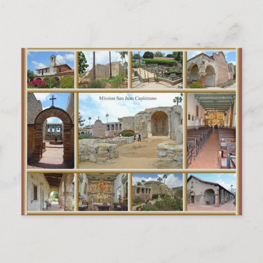 Mission San Juan Capistrano Postkarte (Vorderseite)