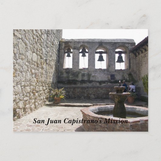 Mission San Juan Capistrano Postkarte (Vorderseite)