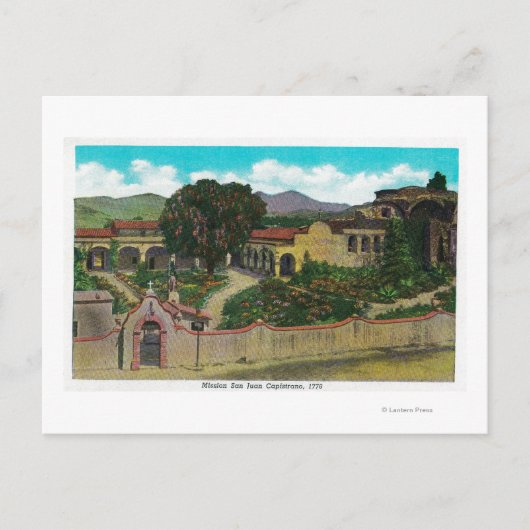 Mission San Juan Capistrano Postkarte (Vorderseite)