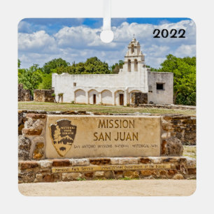 Mission San Juan, Quadratisches Metallornament Ornament Aus Metall