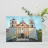 Mission Santa Barbara Einladung (Stehend Vorderseite)