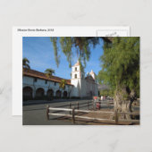Mission Santa Barbara, Kalifornien Postkarte (Vorne/Hinten)