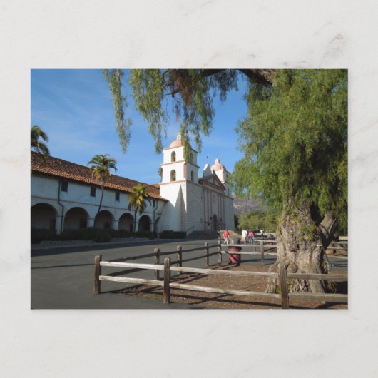 Mission Santa Barbara, Kalifornien Postkarte (Vorderseite)