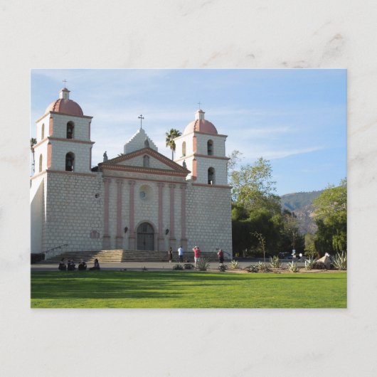 Mission Santa Barbara, Kalifornien Postkarte (Vorderseite)