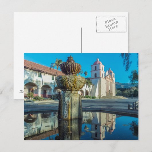 Mission Santa Barbara Postkarte (Vorne/Hinten)
