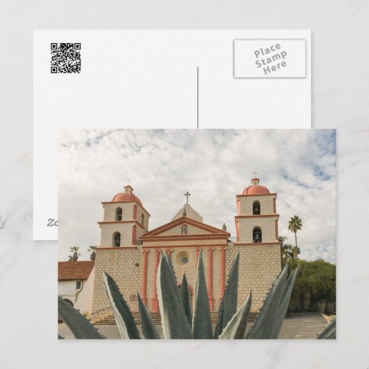 Mission Santa Barbara Postkarte (Vorne/Hinten)