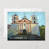 Mission Santa Barbara Postkarte (Vorne/Hinten)