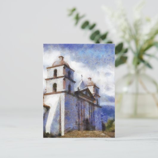 Mission Santa Barbara Postkarte (Stehend Vorderseite)