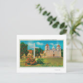 Mission Santa Barbara View Postkarte (Stehend Vorderseite)