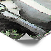 Mission Santa Barbara Wasserfarben Poster (Ecke)