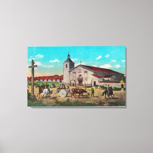 Mission Santa Clara de AsisSanta Clara, CA Leinwanddruck (Vorderseite)