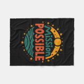 Mission Ssible Motivational Insrational School  Fleecedecke (Vorderseite (Horizontal))