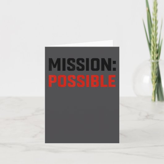 Mission Ssible Motivational Insrational School  Karte (Vorderseite)