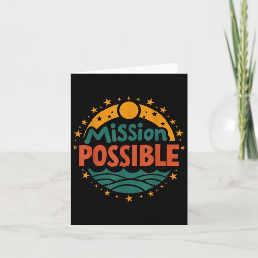 Mission Ssible Motivational Insrational School  Karte (Vorderseite)
