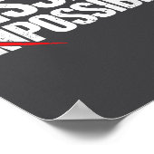 Mission Ssible Saying Quote Shirt. Insrational Rel Poster (Ecke)