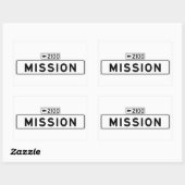 Mission St., San Francisco Street Sign Rechteckiger Aufkleber (Blatt)