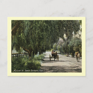 Mission St., Santa Barbara, Kalifornien Vintage Postkarte
