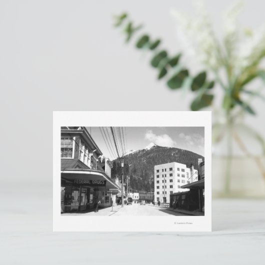 Mission Street im Zentrum von Ketchikan Postkarte (Stehend Vorderseite)